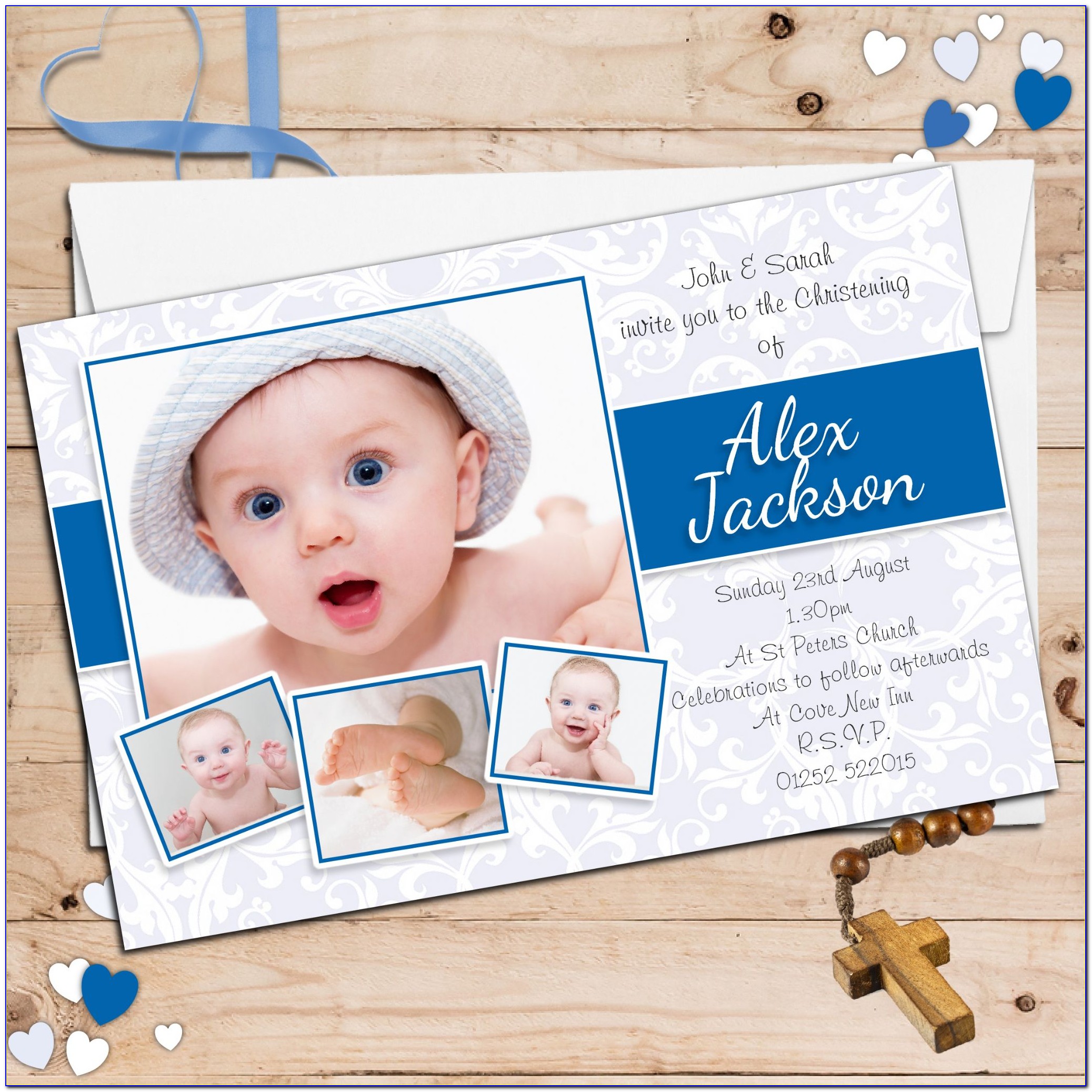 Invitation Card For 1st Birthday Party Of Baby Boy