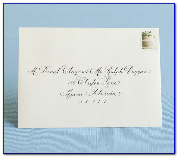 Invitation Inner And Outer Envelopes