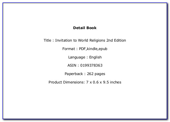Invitation To World Religions Ebook