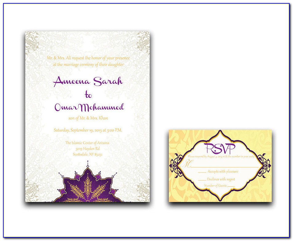 Islamic Nikah Invitation Card