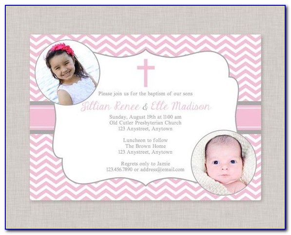 Joint Birthday And Baptism Invitations