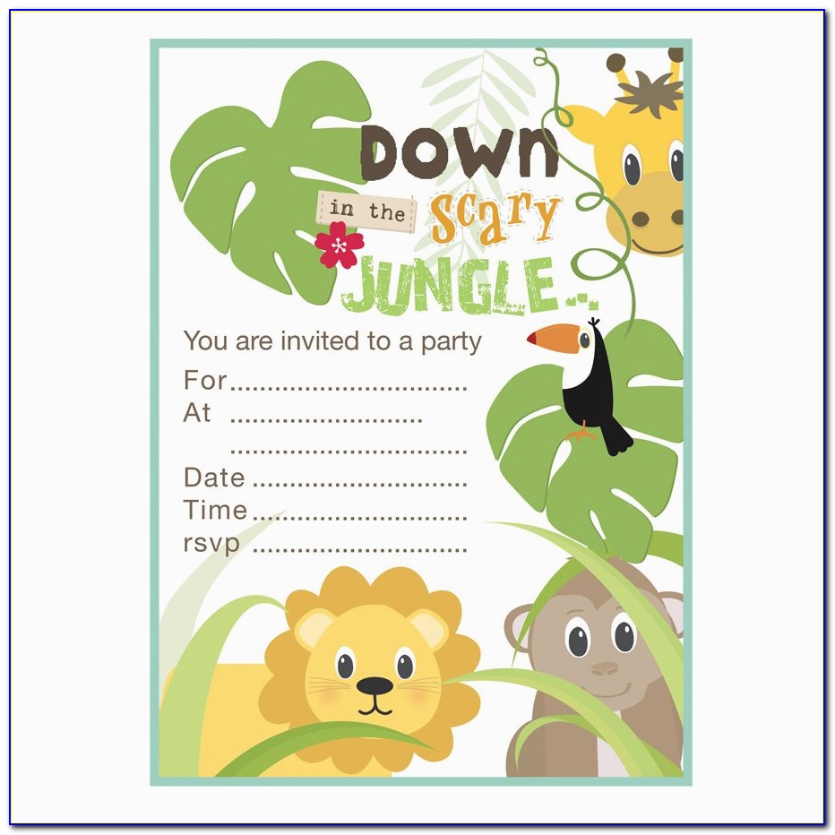 Jungle Birthday Invitations Free