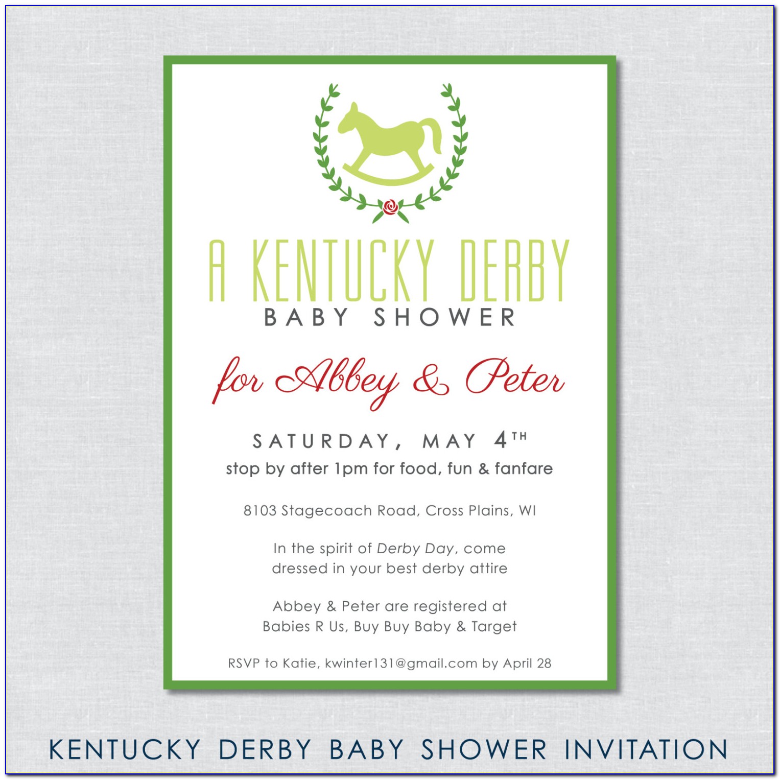 Kentucky Derby Electronic Invitations