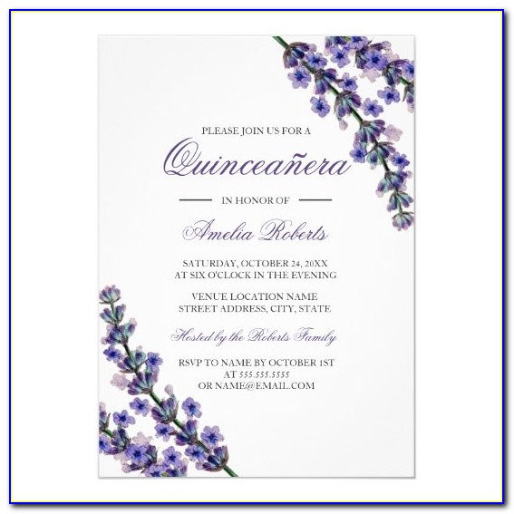 Lavender Quince Invitations