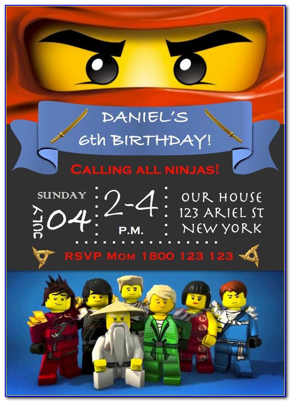 Lego Ninjago Printable Invitations