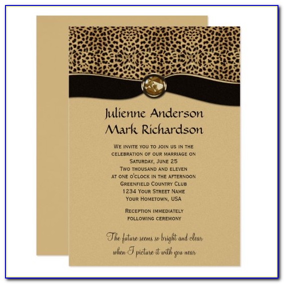 Leopard Print Wedding Invitations