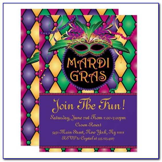Mardi Gras Party Invitation Wording