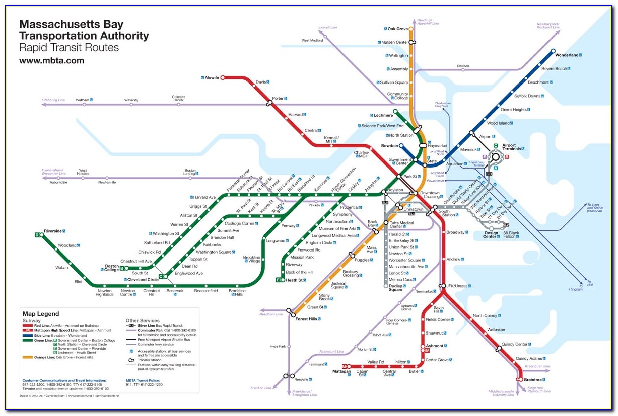 Mbta Commuter Rail Map With Towns