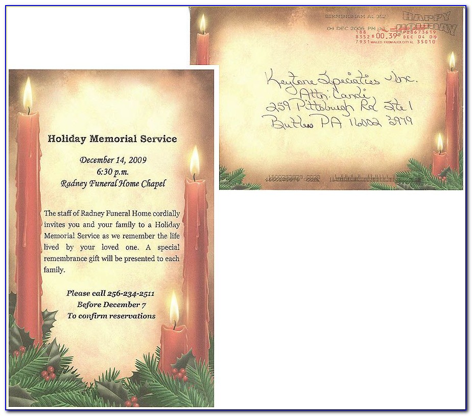 Memorial Service Invitation Letter