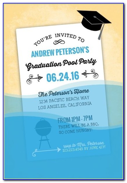 Mermaid Pool Party Invitation Wording