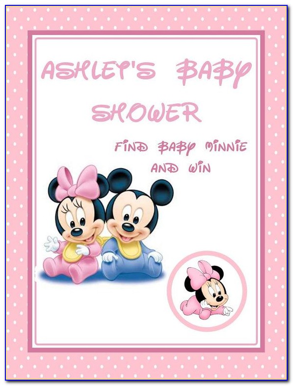 Mickey And Minnie Baby Shower Invitations