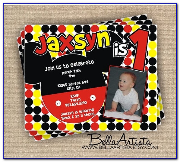 Mickey Mouse Electronic Invitations