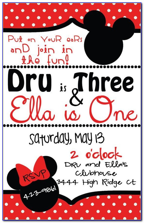 Mickey Mouse Oh Toodles Invitations