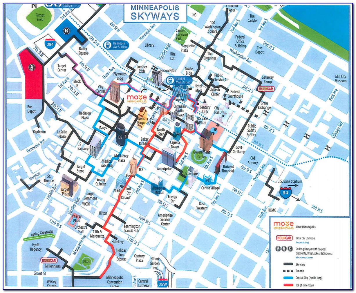 Minneapolis Skyway Map 2020