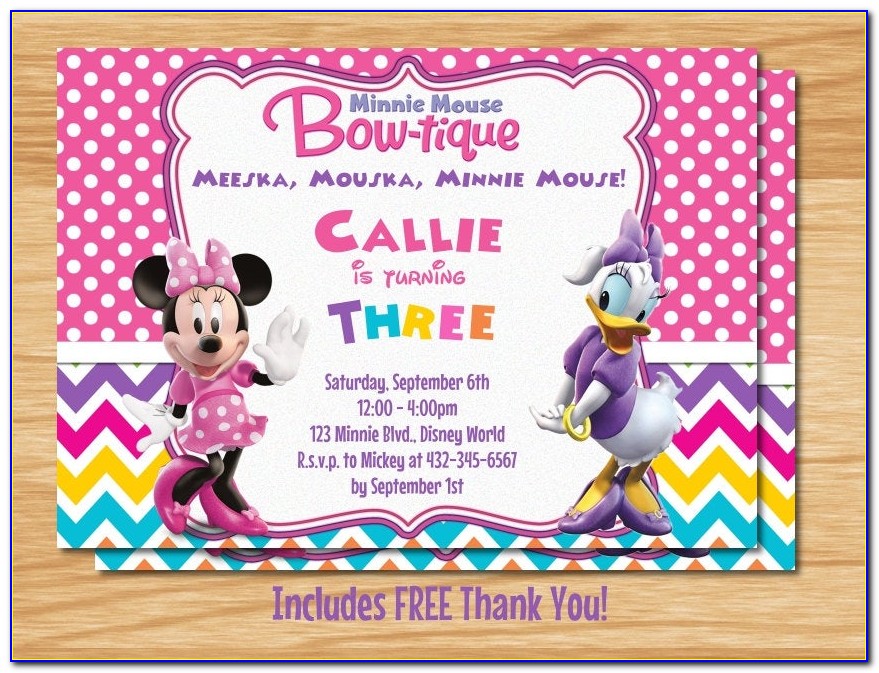 Minnie And Daisy Invitations