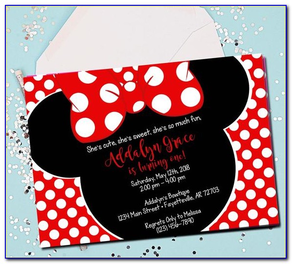 Minnie Mouse Electronic Birthday Invitations