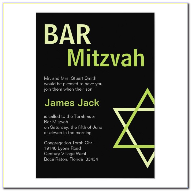 Modern Bar Mitzvah Invitation Wording