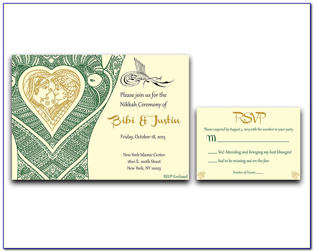Muslim Nikah Invitation Card