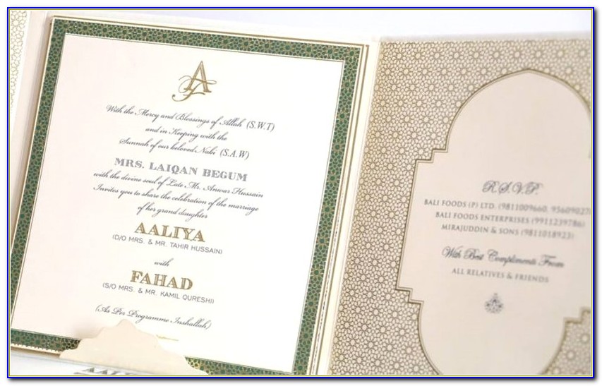 Muslim Wedding Cards Usa