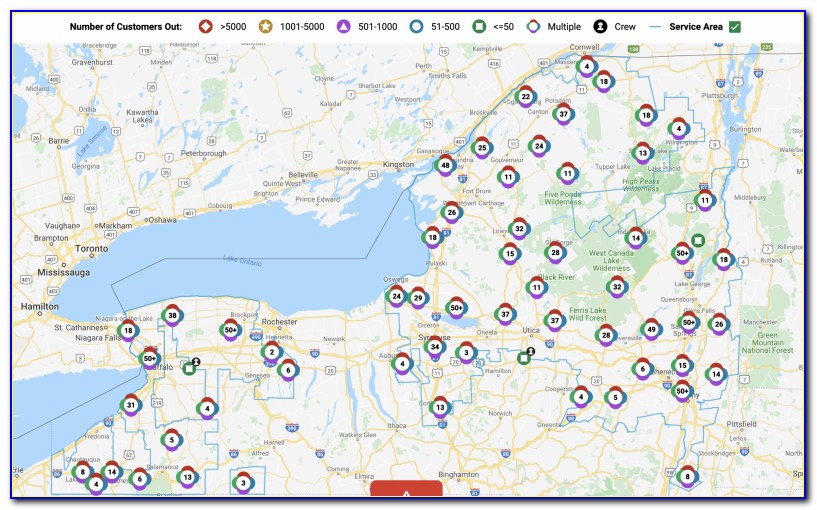 National Grid Power Outage Map Upstate Ny