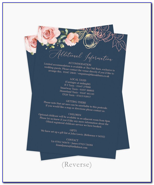 Navy And Rose Gold Laser Cut Wedding Invitations