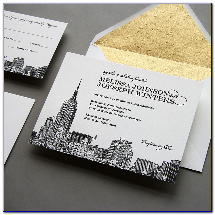 New York Skyline Wedding Invitations
