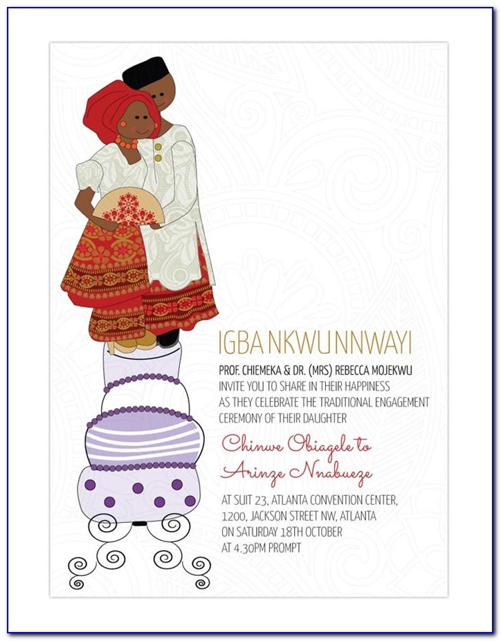 Nigeria Traditional Wedding Cards