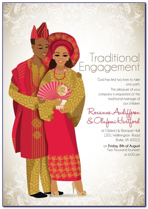 Nigeria Traditional Wedding Invitation