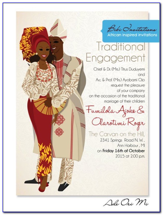 Nigerian Traditional Wedding Invitations