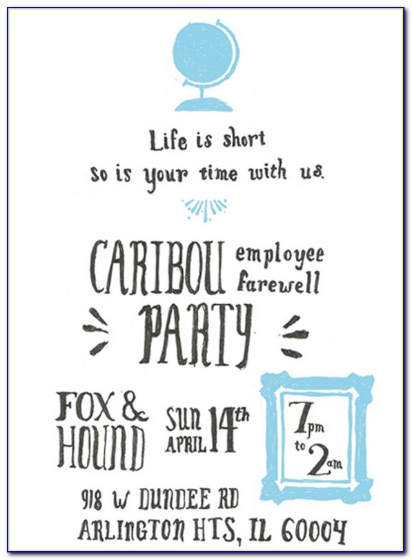 Office Goodbye Party Invitation Wording