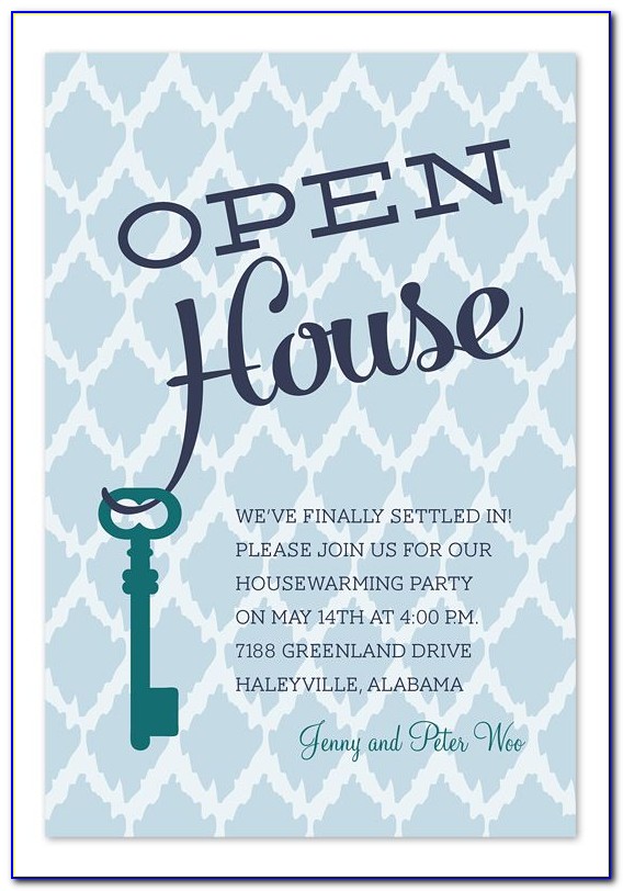 Open House Invitation Verbiage