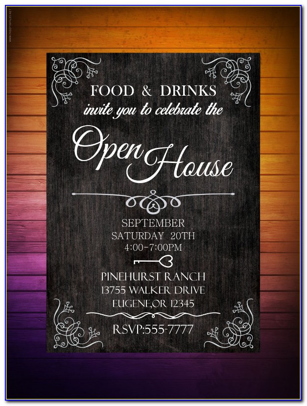 Open House Wording For Business Invitations
