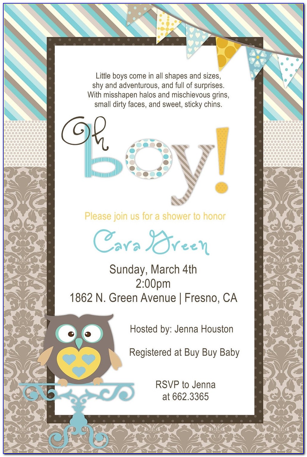 Owl Baby Girl Invitations