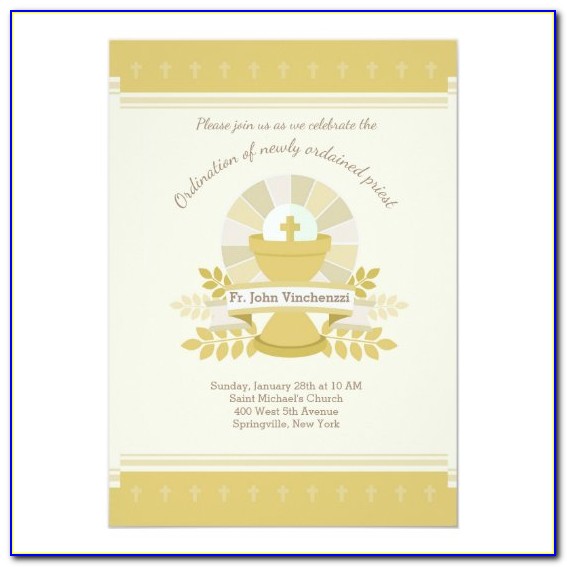 Pastor Ordination Invitation Cards