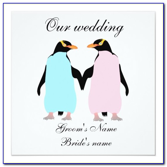 Penguin Wedding Invitations Uk