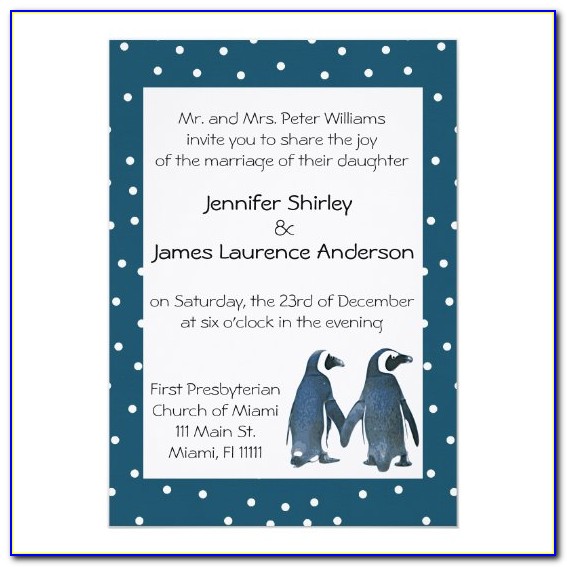 Penguin Wedding Invitations
