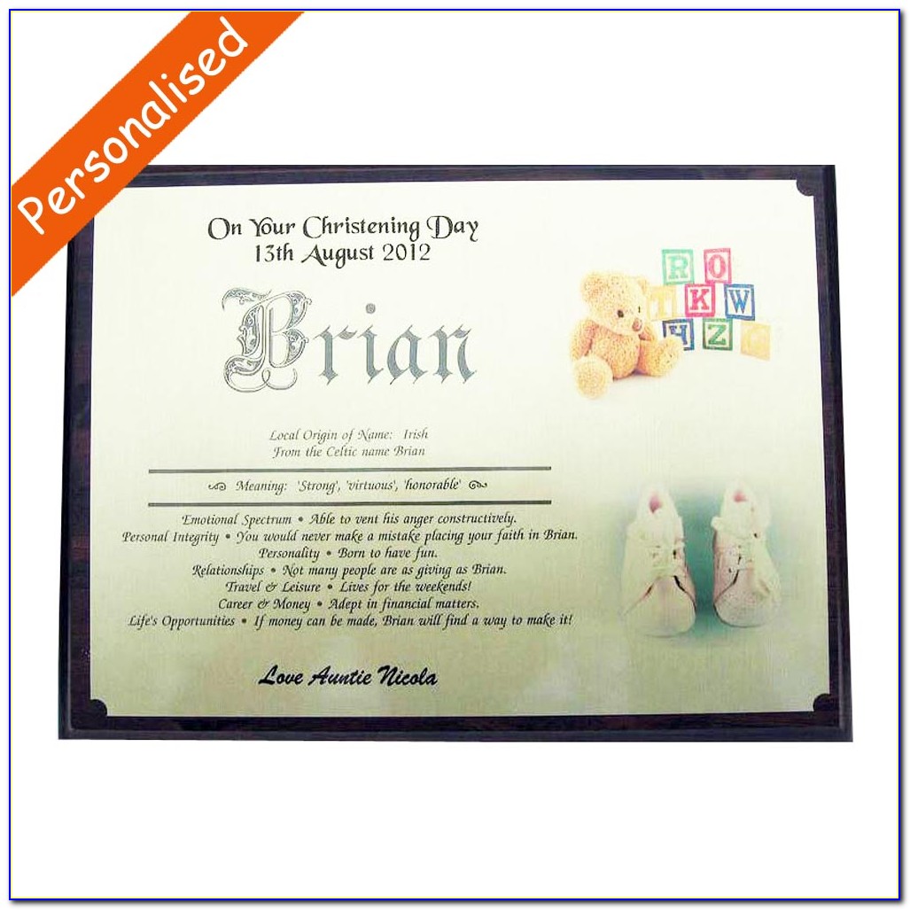 Personalised Christening Cards For Godson