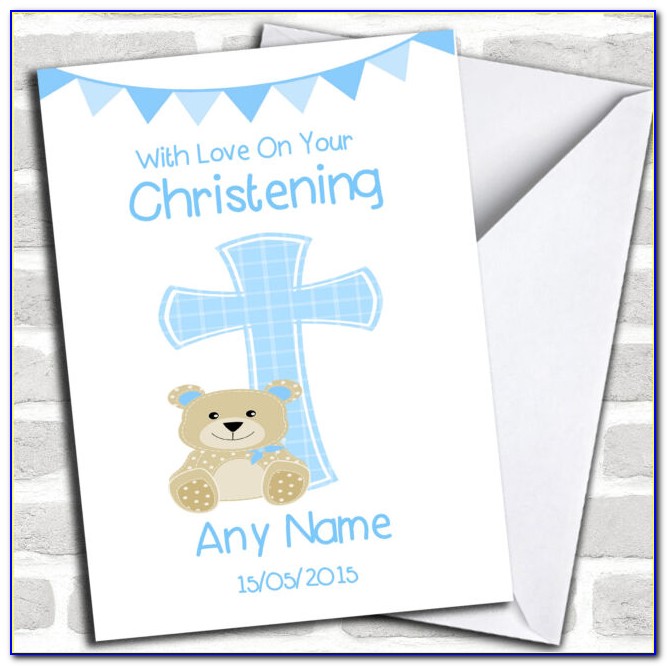 Personalised Christening Cards For Grandson