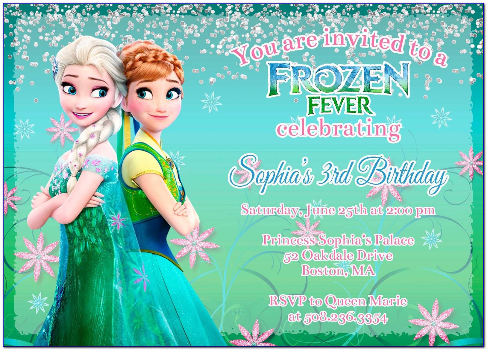 Personalized Frozen Birthday Invitations