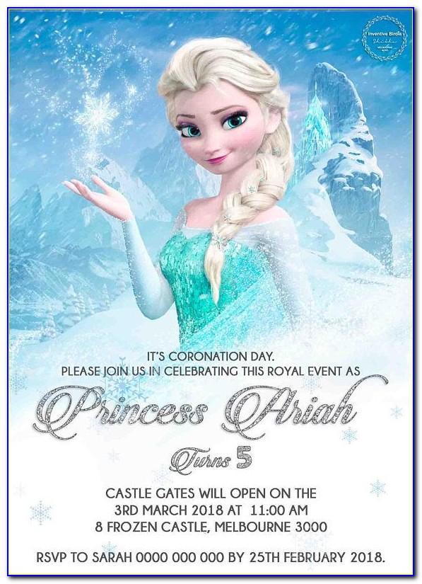 Personalized Frozen Invitations Free