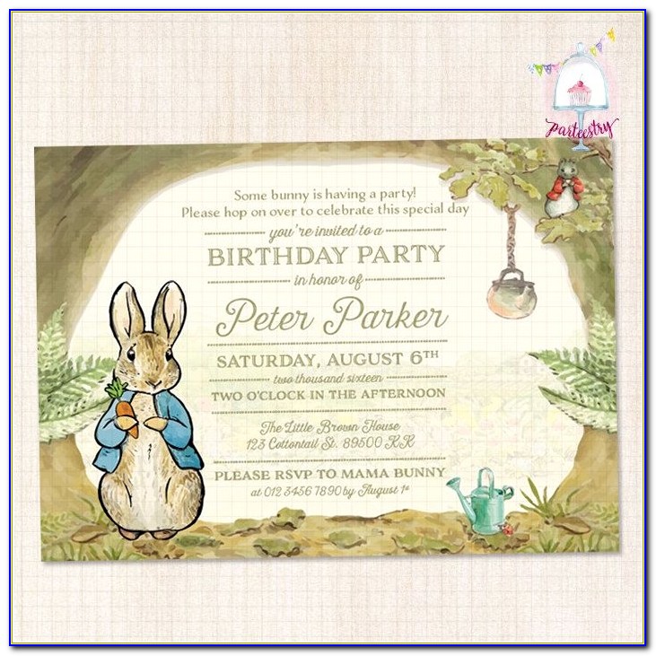 Peter Rabbit Electronic Invitation