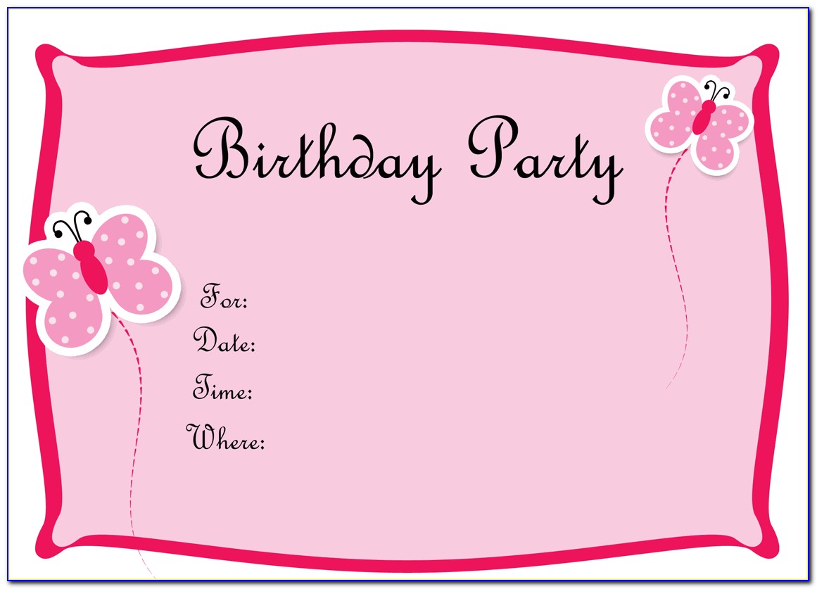 Pictures Of Birthday Invitation Card