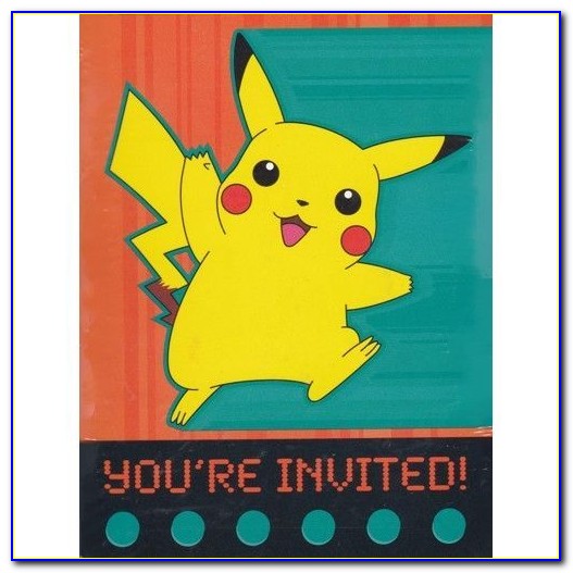 Pikachu Invitations Printable