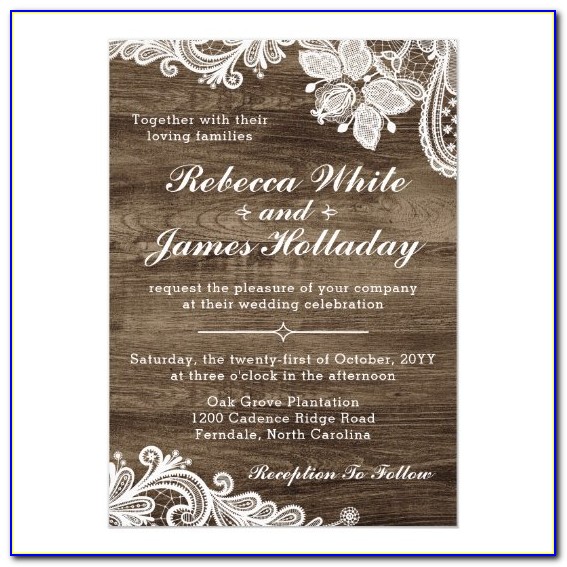 Postcard Rustic Wedding Invitations