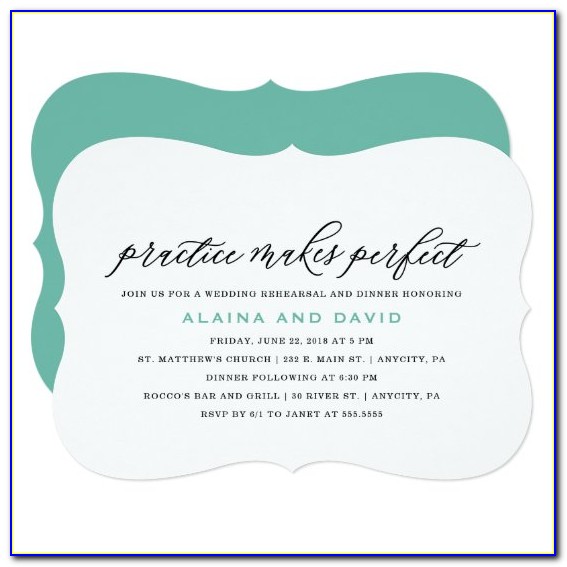 Practice Makes Perfect Rehearsal Dinner Invitations