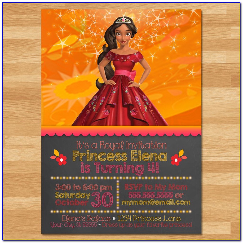 Princess Elena Of Avalor Birthday Invitations