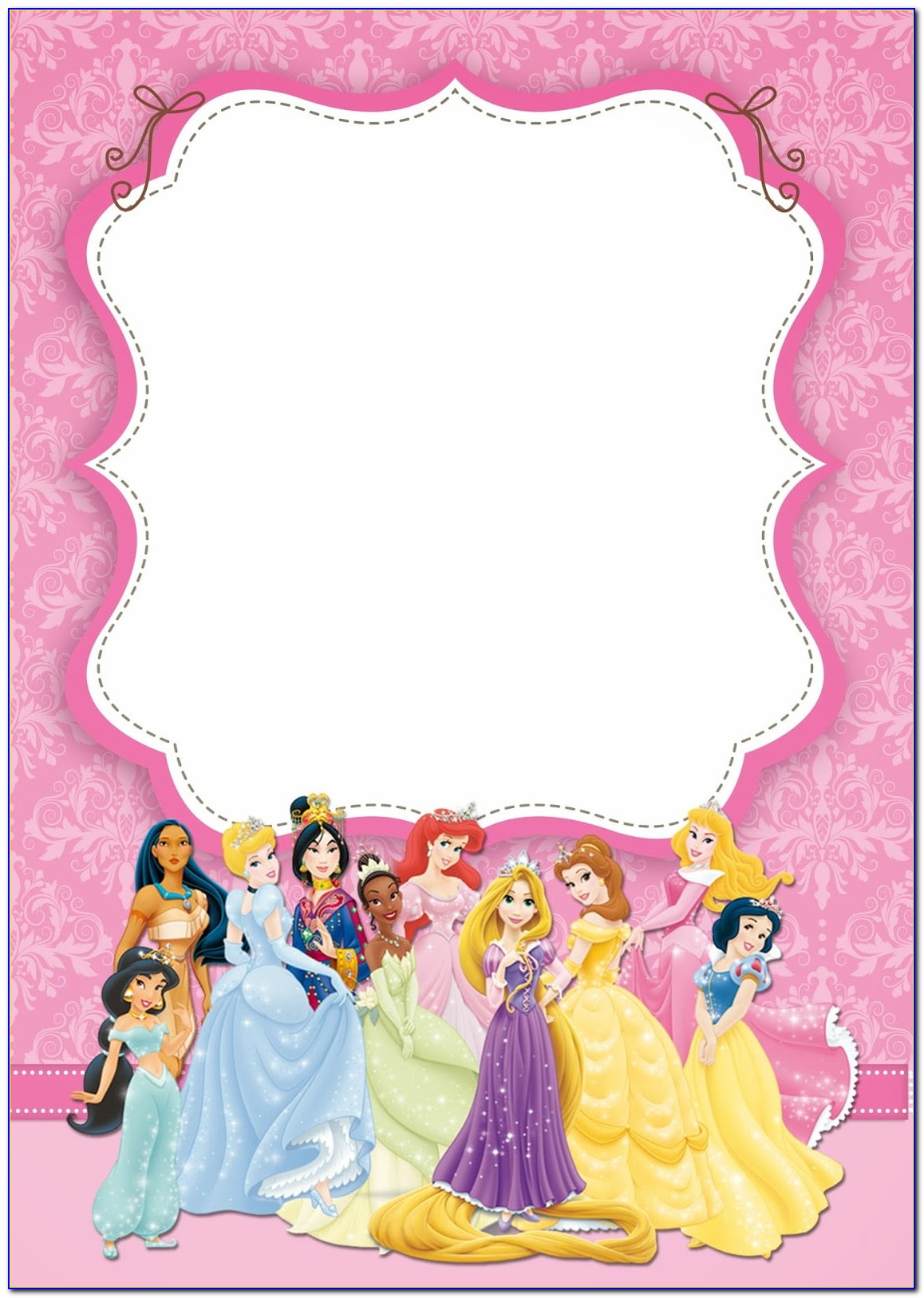 Printable Disney Princess Invitations