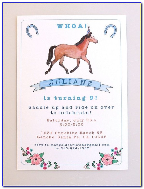 Printable Horse Invitations Free