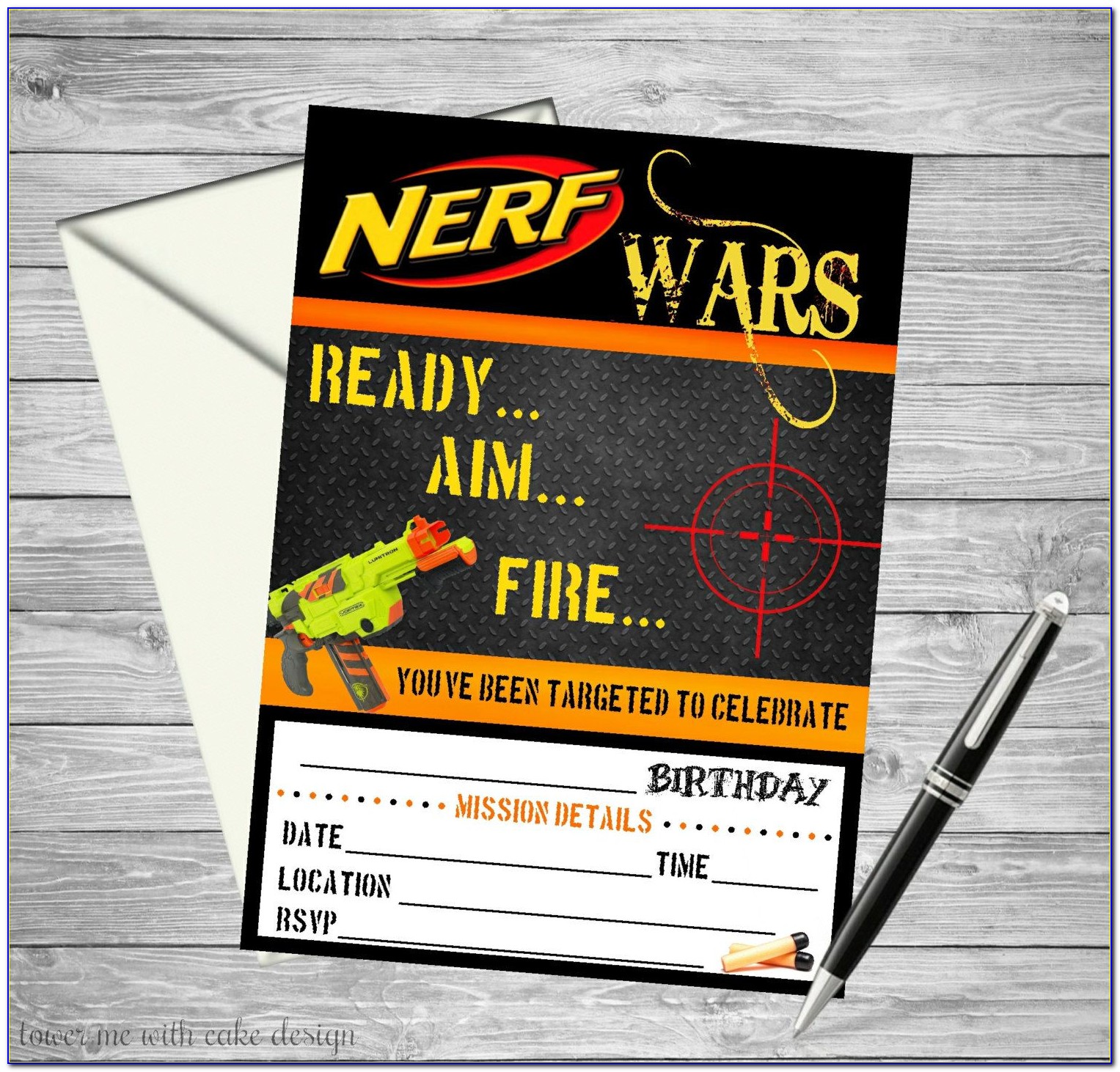 Printable Nerf Invitations Free