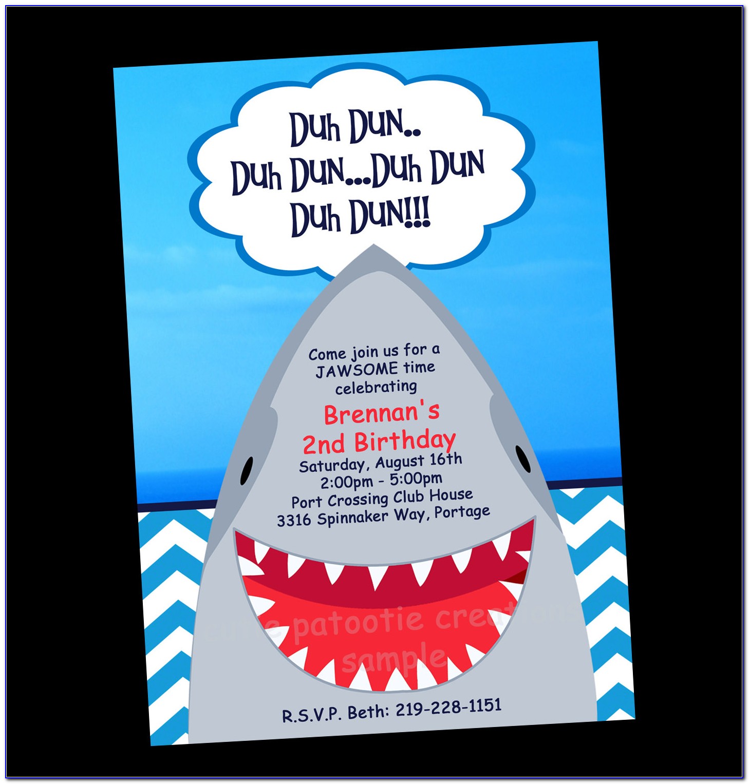 Printable Shark Invitations